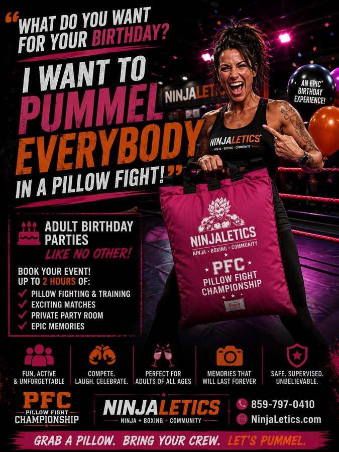 PFC adult birthday parties promo
